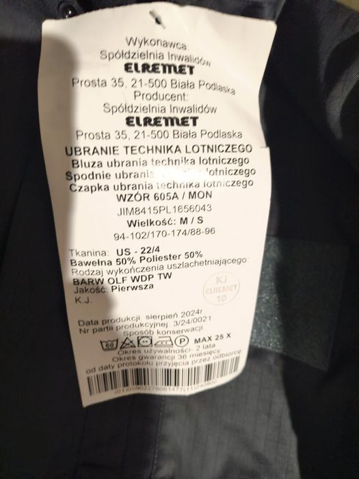 bluza wp pilot technik lotniczy 605a/mon rozmiar M/S, 98/172/96