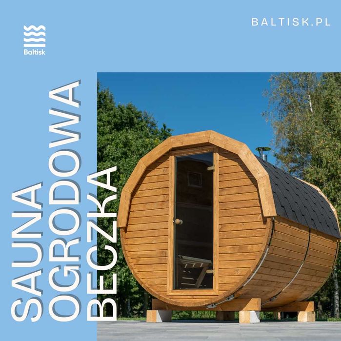 Sauna ogrodowa Beczka Ruska Bania 200x250cm - dobierz piec i dodatki!