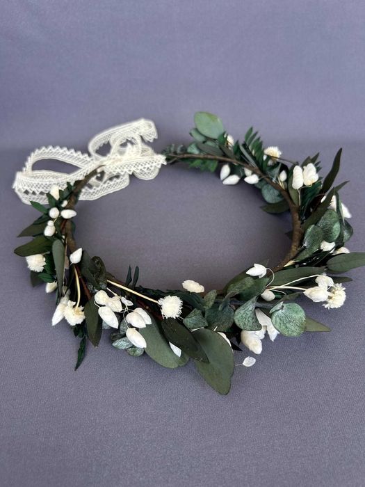 Bandolete artesanal com flores secas