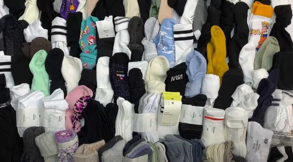 H&M, дорослі шкарпетки, Швеція, 12.4€/кг, сток оптом носки