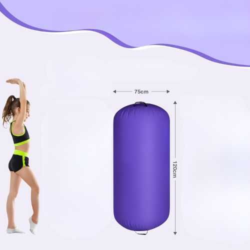 Wałek Gimnastyczny Dmuchany Air Roll 120 x 75 cm do Akrobatyka pompka