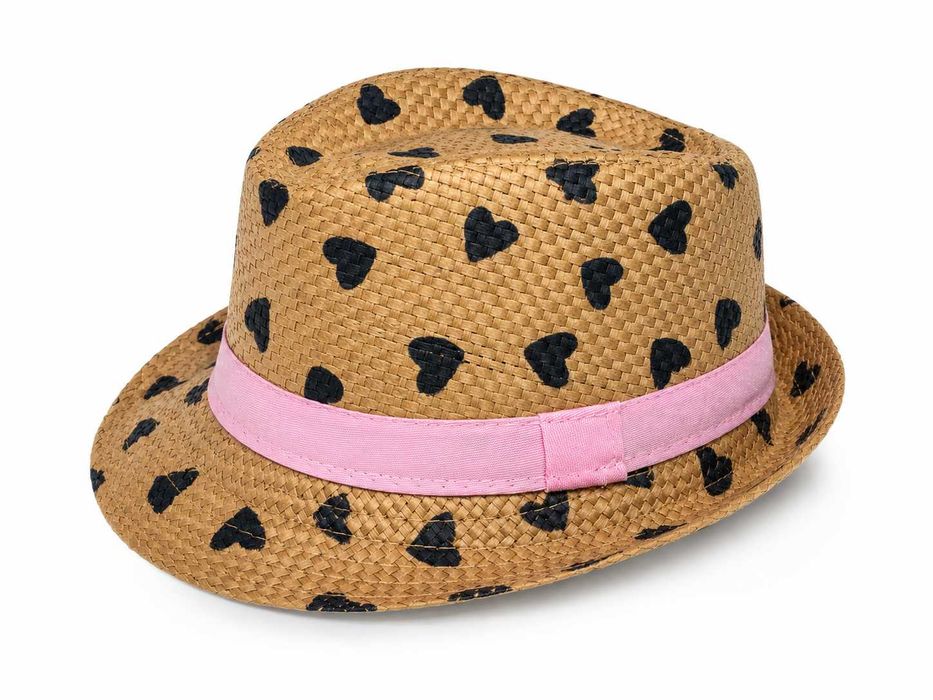 2949 Kapelusz Słomkowy Dziecięcy Dla Dziewczynki Trilby Plażowy 52