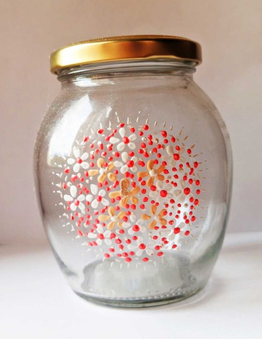 Баночки ручний розпис 370 мл скло банка для варення/сипучих