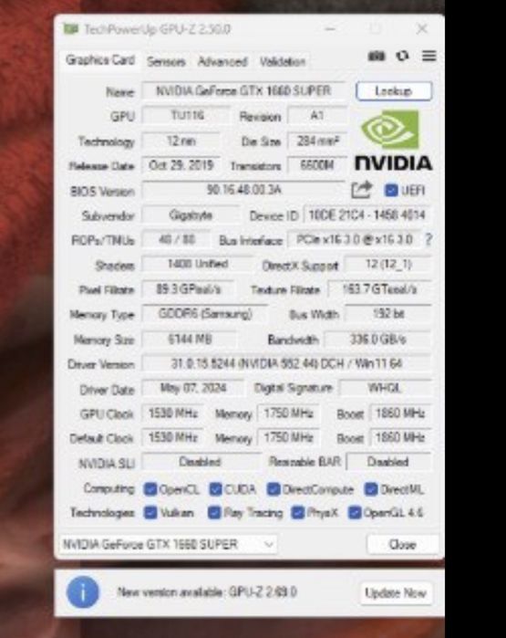 Відеокарта Gigabyte PCI-Ex GeForce GTX 1660 Super Gaming OC 6GB GDDR6