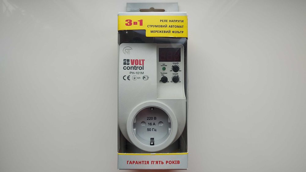 Реле напруги 3 в 1 Новатек Електро Volt Control РН-101М 3,5 кВт