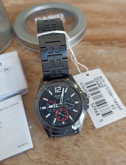 Часы Casio MTPV005D-1B ОРИГИНАЛ! MTP-E350B-1B Мужские Касио Годинник Касіо Новое