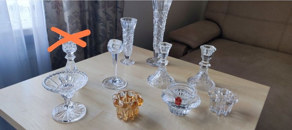 Підсвічник кобальт хрусталь подсвечник