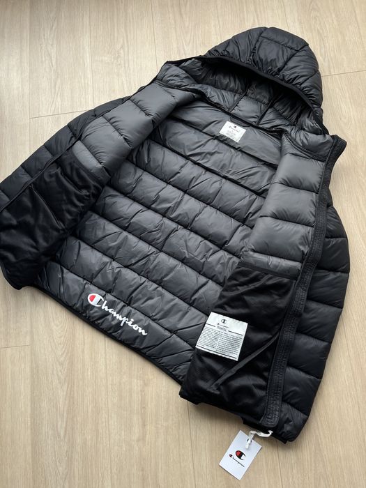 Оригінал Champion Jacket Зимова Куртка Пуховик Мужская Черная Новая