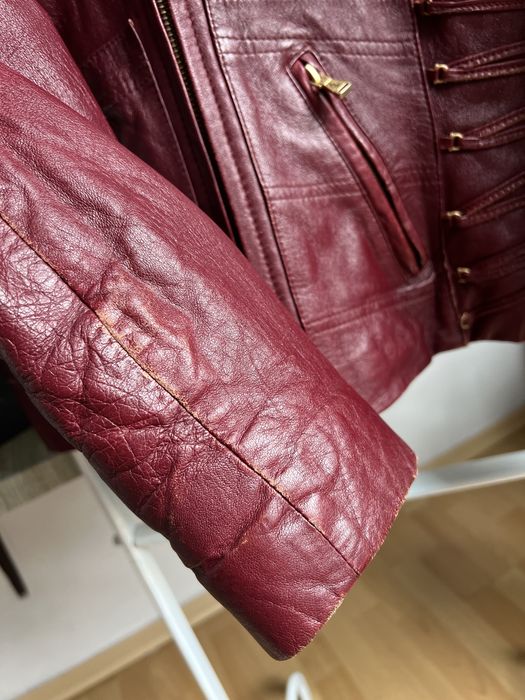 Vintage 2000s Baby Phat leather fur jacket kurtka z futerkiem