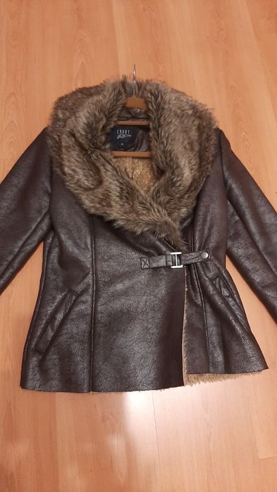 Kożuch futerko Eco brązowy