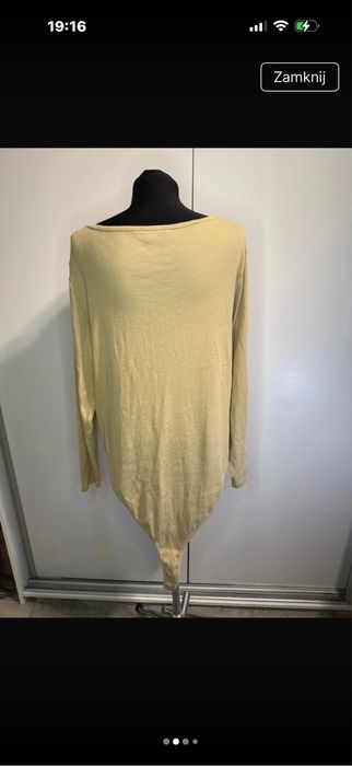 Bezowe body damskie na dlugi rekaw yours 6xl