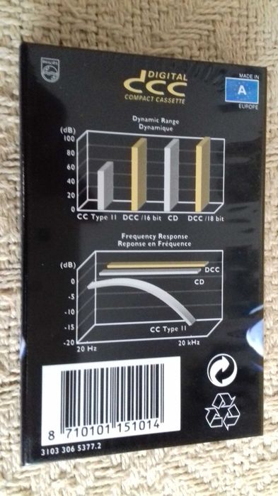 PHILIPS DCC cyfrowa kaseta magnetofonowa x4 pakiet 90 75 Nowe Folia