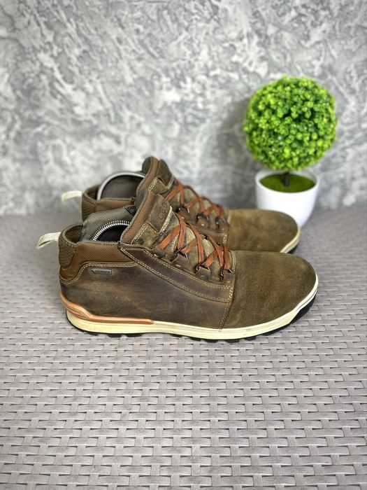 ECCO gore-tex ботинки 46 размер кожаные трекинговые коричневые