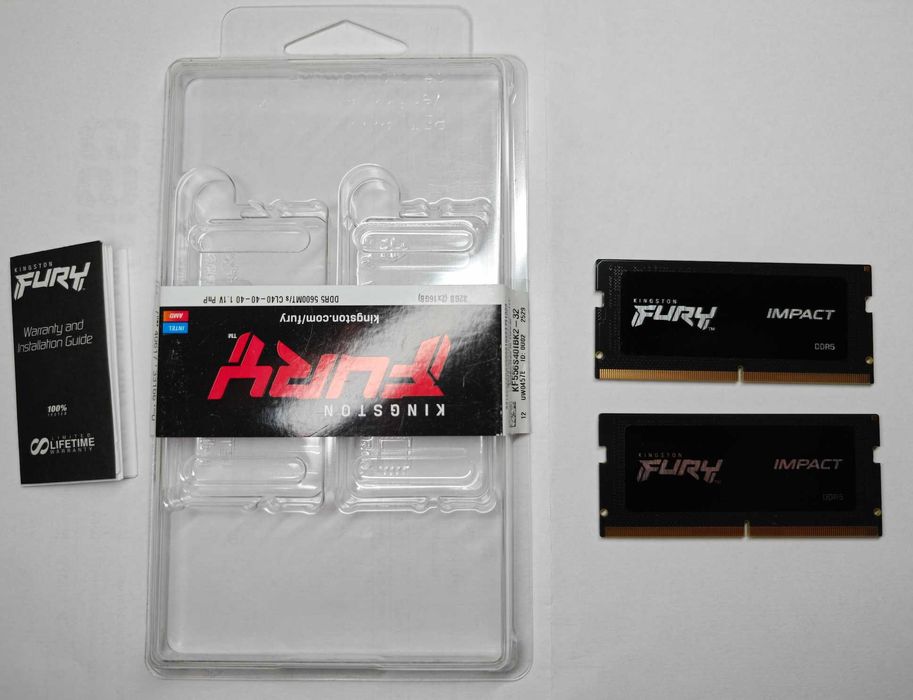 NOWA pamięć RAM DDR5 SODIMM Kingston Fury 32GB(2x16Gb) 5600MT/s CL40!
