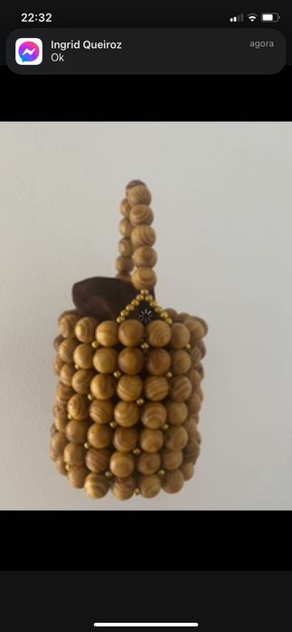Mini bolsa, miçangas
