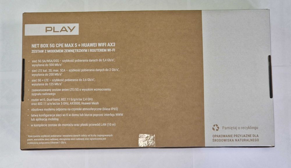 Router NETBOX 5G CPE MAX 5 (H352-381) + HUAWEI WiFi AX3