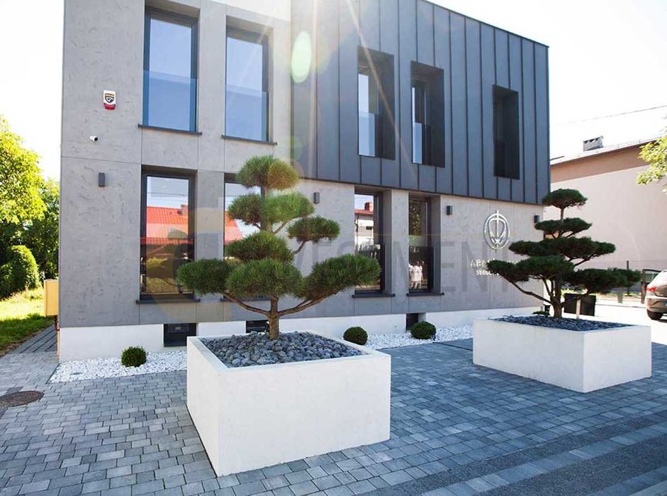 Duża donica betonowa ogrodowa - Donice wielkogabarytowe z betonu SLABB