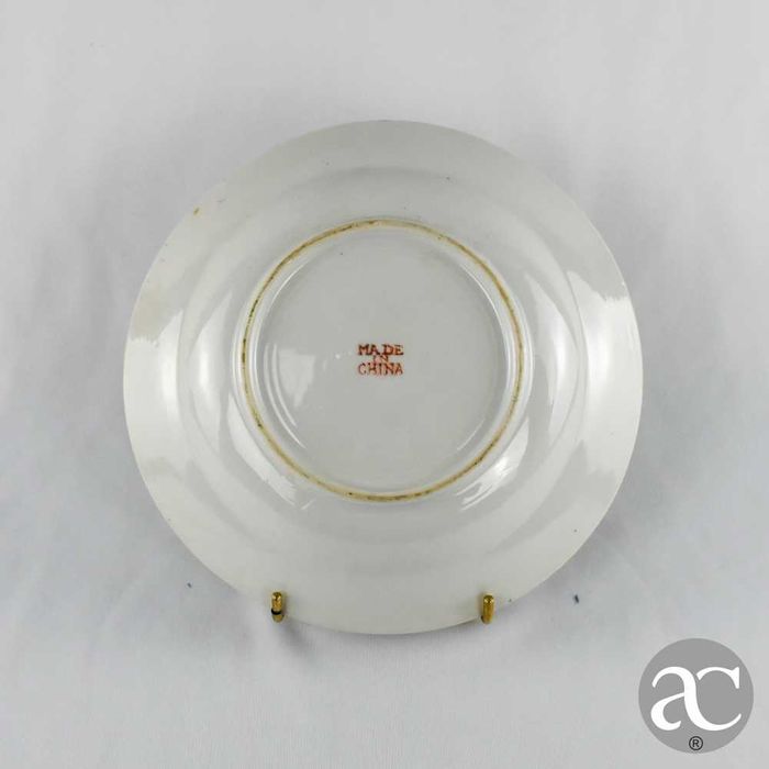 Prato fundo Porcelana China decoração Mandarim, período República N2