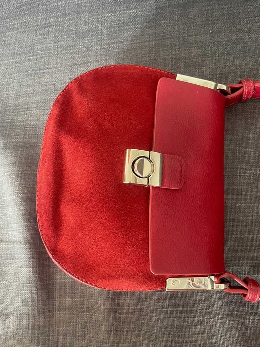 piękna burgundowa torebka Massimo Dutti