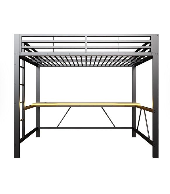 Cama alta gamer na caixa