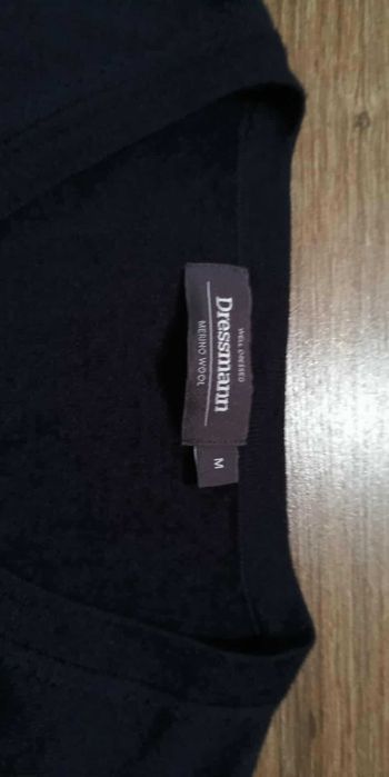 Bezrękawnik sweter Dressmann rozmiar m ciepły 100% wełna merino