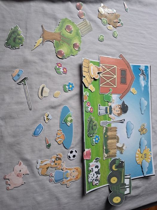 Kreatywna układanka magnetyczna wieś, zwierzęta