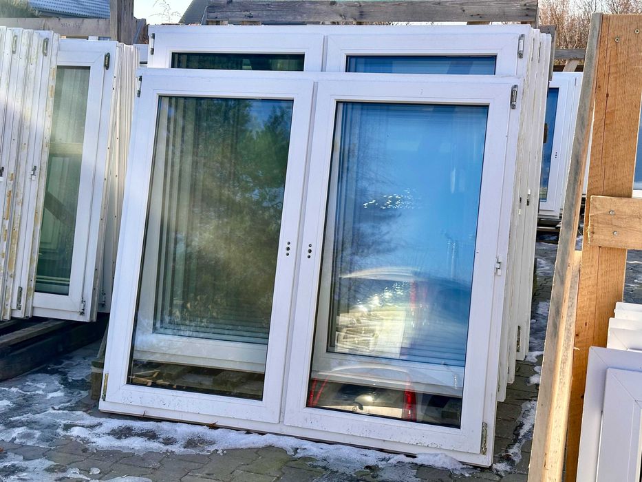 OKNA UŻYWANE dwuskrzydłowe z Niemiec- 158x141 i inne