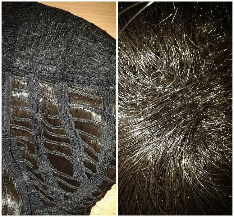 Krótka brązowa peruka z grzywką męska męski cosplay wig brązowy