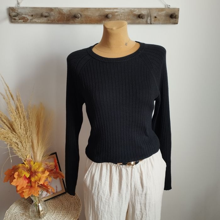 Sweter damski Hound Never Ordinary czarny prążkowany S