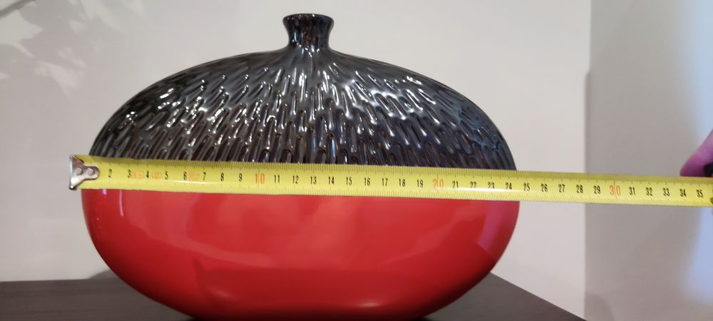 Conjunto de jarras decorativas laranja e cinzento