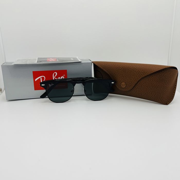 Солнцезащитные очки Ray Ban Clubmaster 3016 Black-Black 51мм стекло