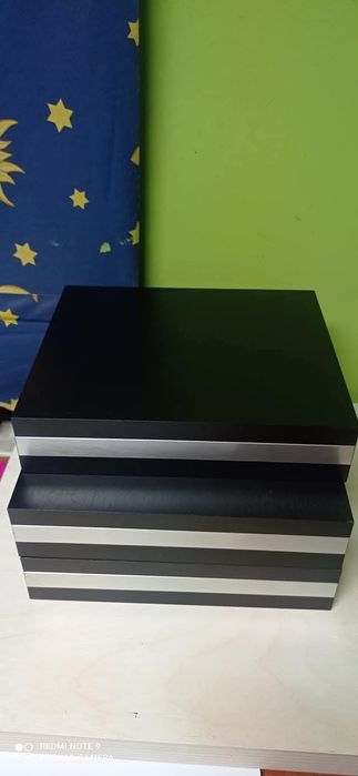 Sprzedam nowe drewniane  malowane pudełka z aluminiowymi wstawkami