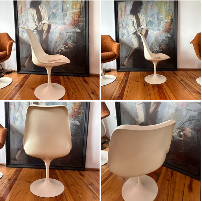 Tulip chair Eero Saarinen produkcja Knoll rok 1965