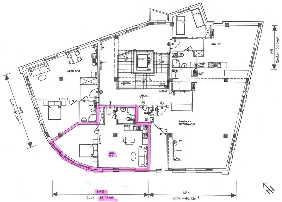 Wynajmę lokal usługowy 46,06 m2