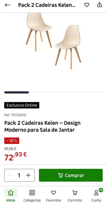 4 Cadeiras para mesa