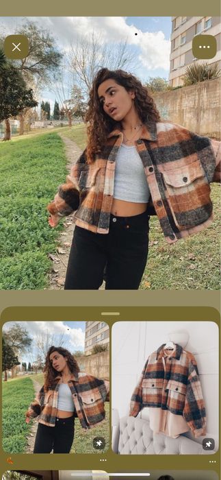 Куртка-сорочка в клітинку Zara