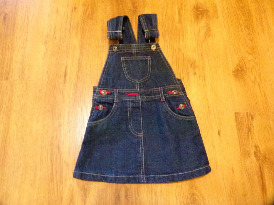rozm 92 Impidimpi sukienka ogrodniczka jeans