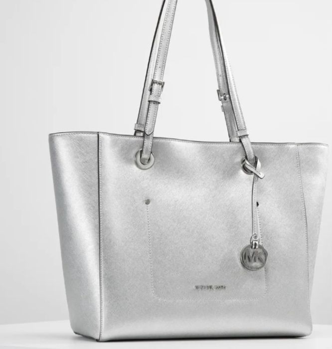 Torba Michael Kors srebrna shooperka