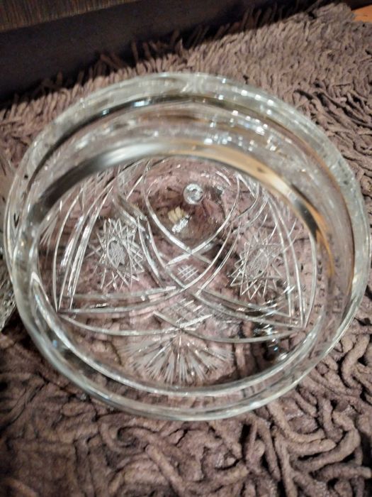 Kryształowa gruszka ozdobna z okresu PRL