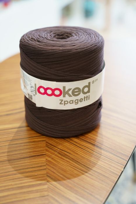 Włóczka Hooked Zpagetti  brązowa ciemna