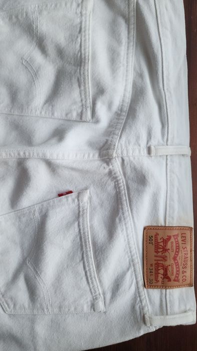 Білі джинси Levi's 501 W34/L30