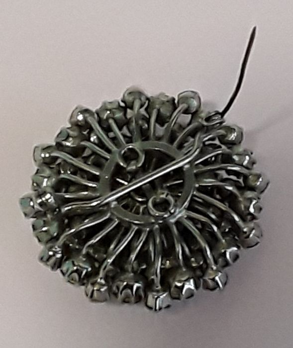 Emerald Green and White Brooch / Pin / Clasp, Antique64564057964546123