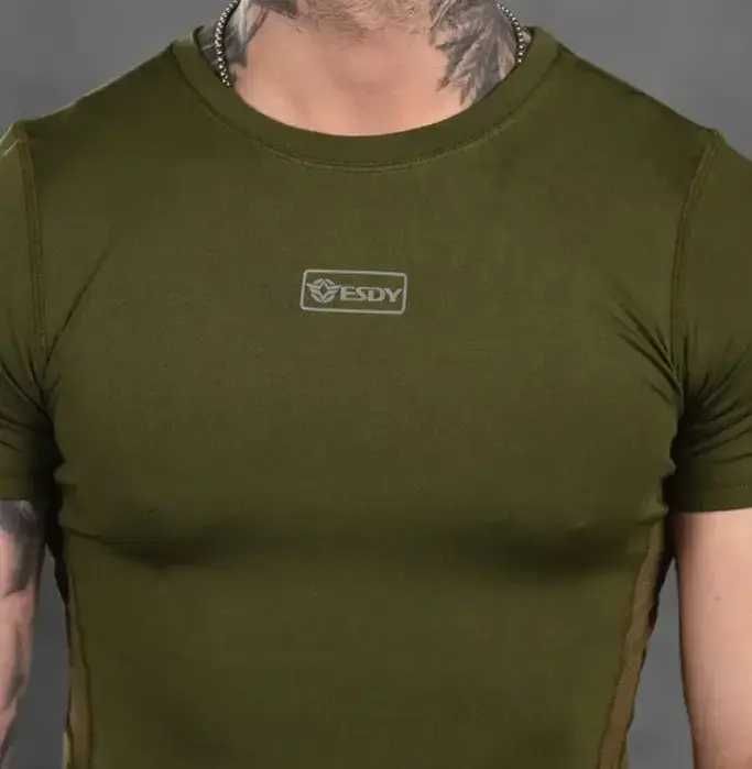 Футболка тактична  олива для військових M-2XL