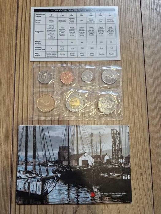 Conjunto de 7 moedas Canada não circuladas 2002