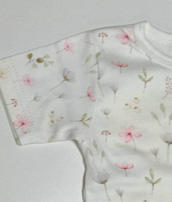 LE BEBE body krótki rękaw KWIATKI  rozmiar 104 cm