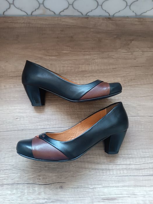 Wygodne półbuty czółenka 37 skóra AgA