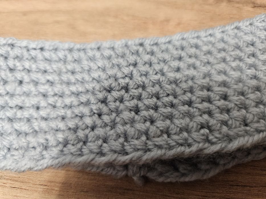 Szara opaska handmade rękodzieło