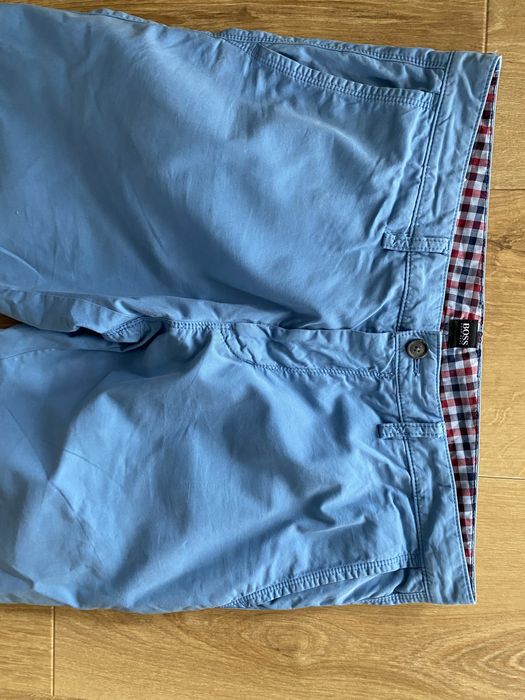 Boss 50 Regural Fit 34R spodnie niebieskie bawełna