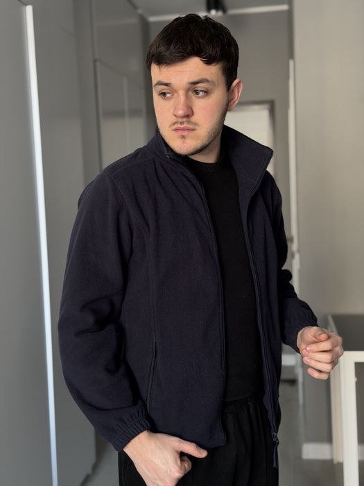 Флісова кофта м темно-синя