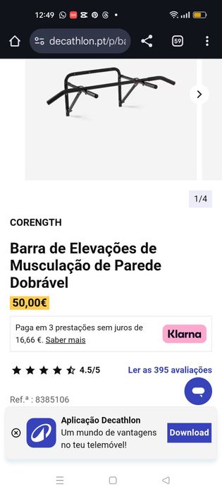 Barra de elevação de parede